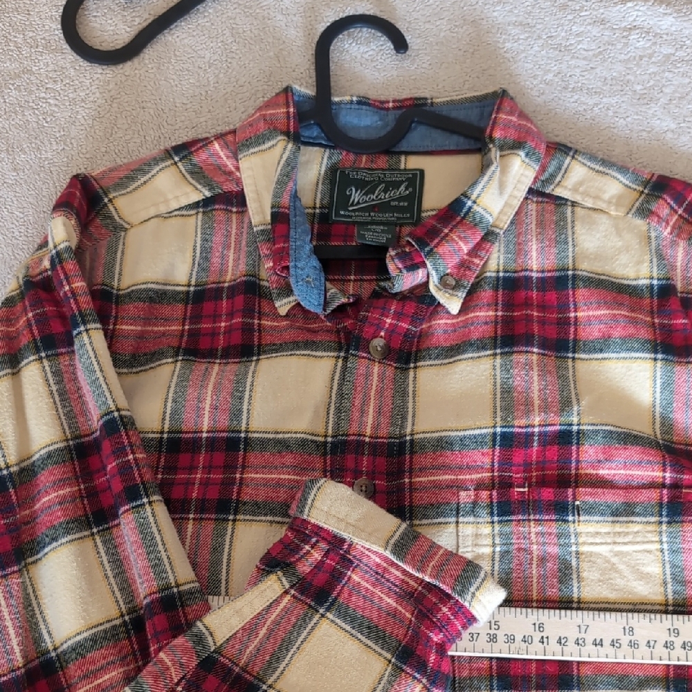 Woolrich Red and Cream Checkered Shirt Flannel